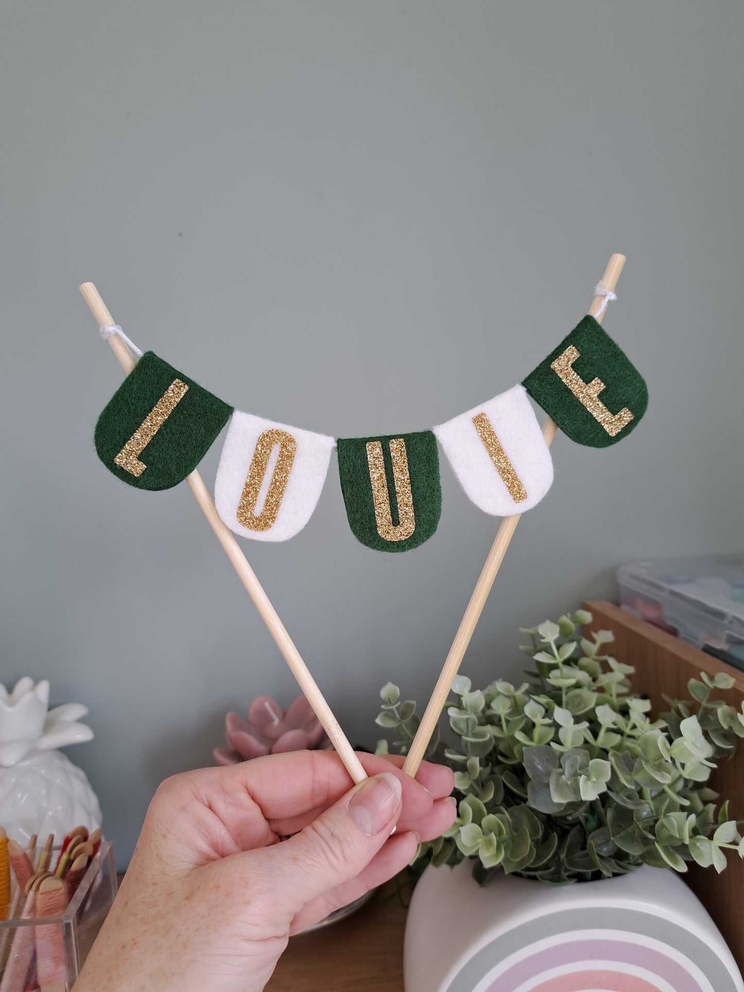 Bunting Cake Topper, Custom