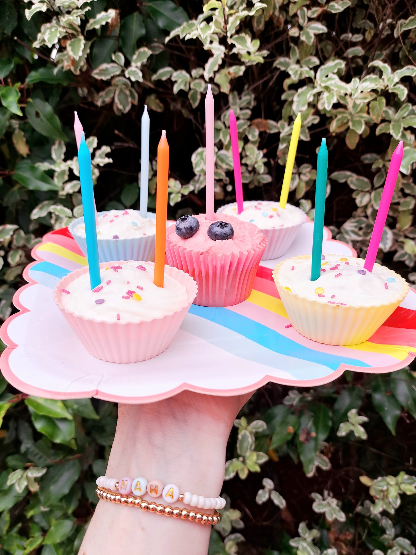 Long Rainbow Colour Birthday Candles