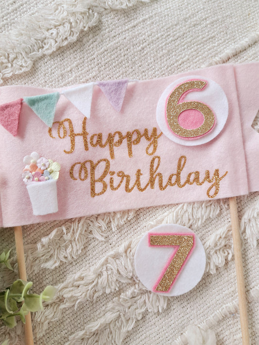 Cake Topper, Reusable with 4 interchangeable numbers
