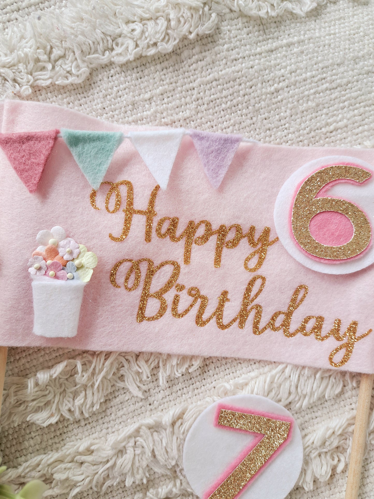 Cake Topper, Reusable with 4 interchangeable numbers