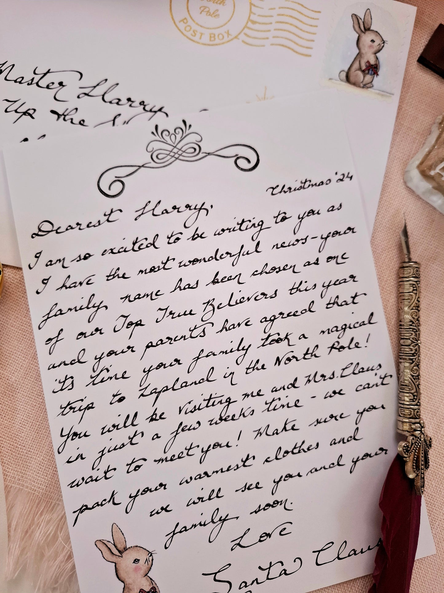 Fully Handwritten Letter from Santa - write your own words