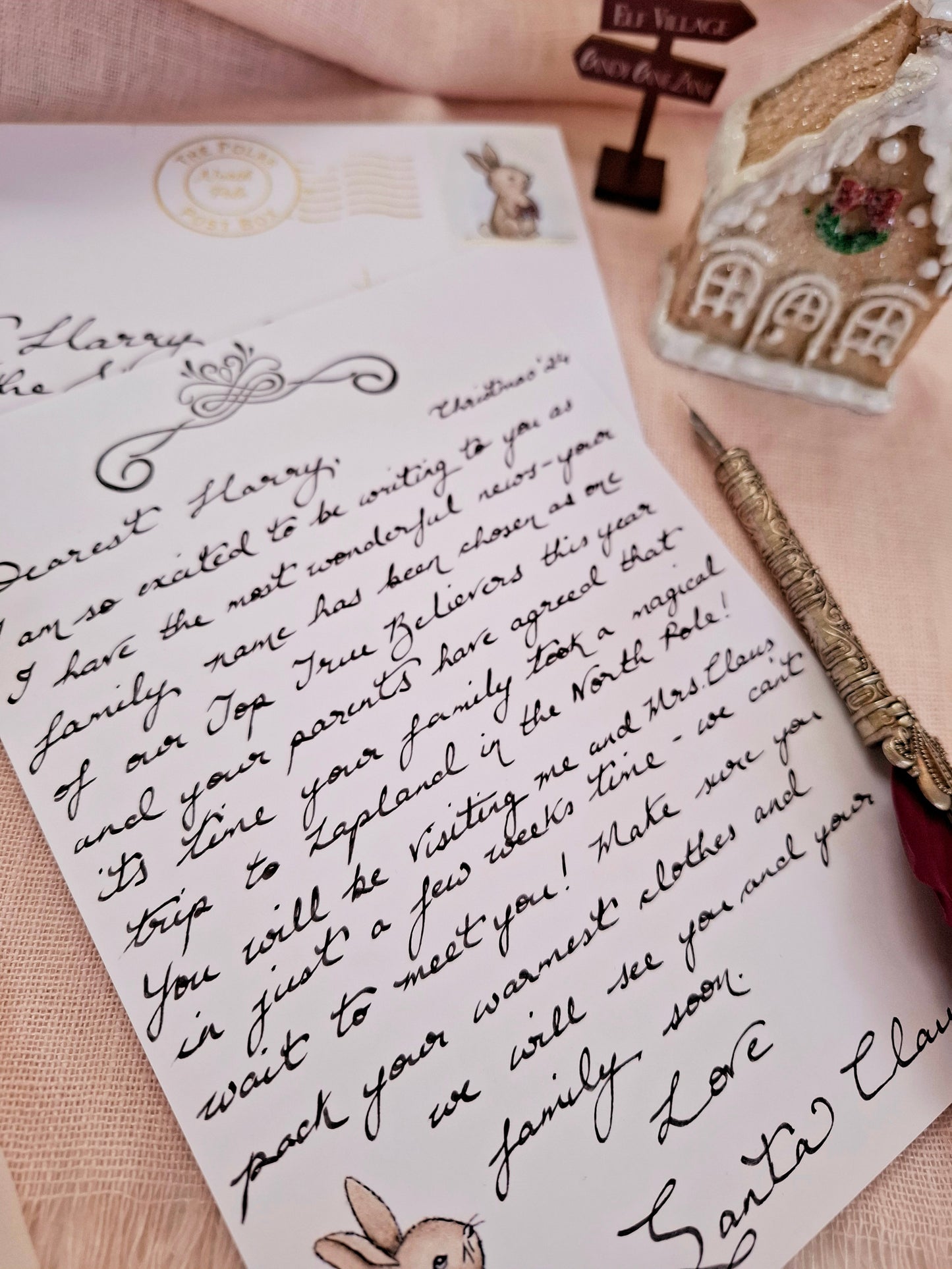 Fully Handwritten Letter from Santa - write your own words