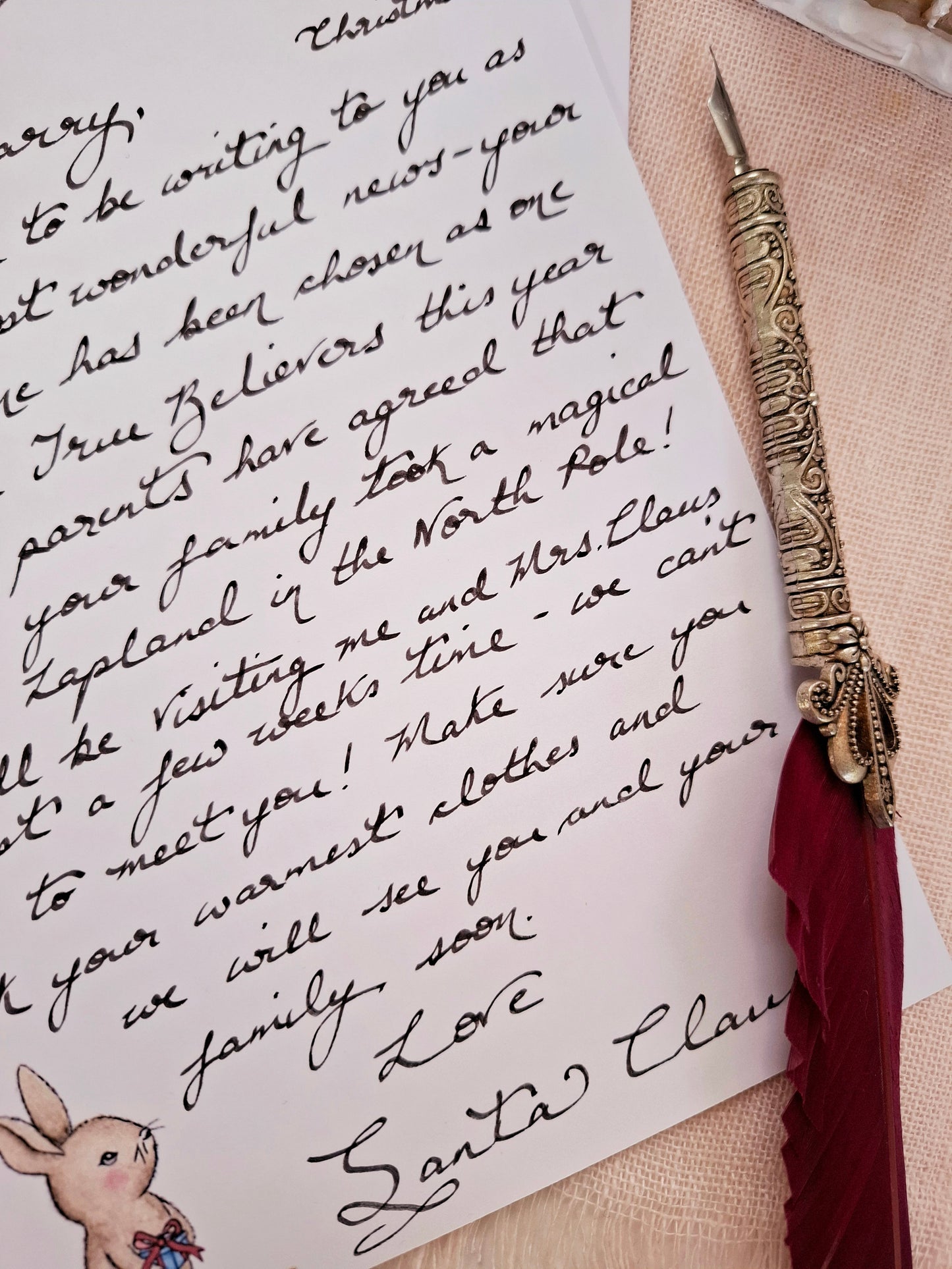 Fully Handwritten Letter from Santa - write your own words