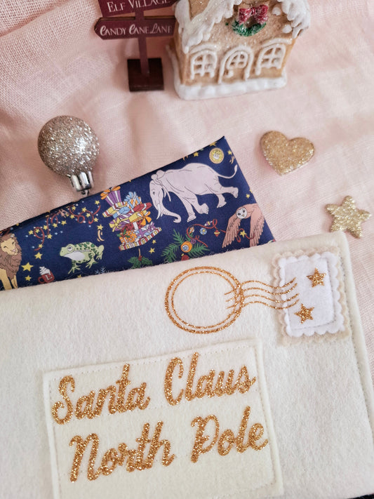 Felt and Liberty Fabric Christmas Envelope