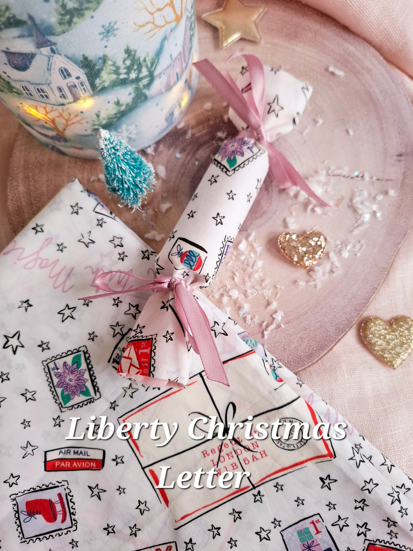 Mini Fabric Christmas Cracker Decoration