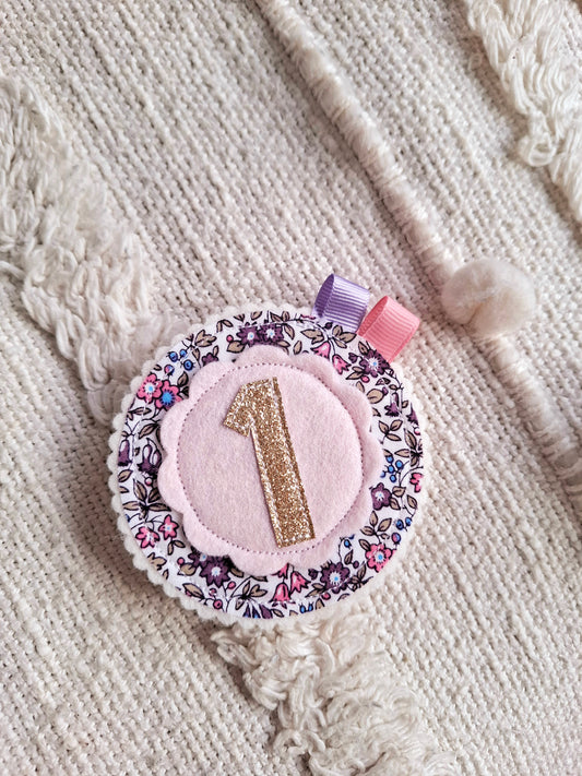 Floral Birthday Badge