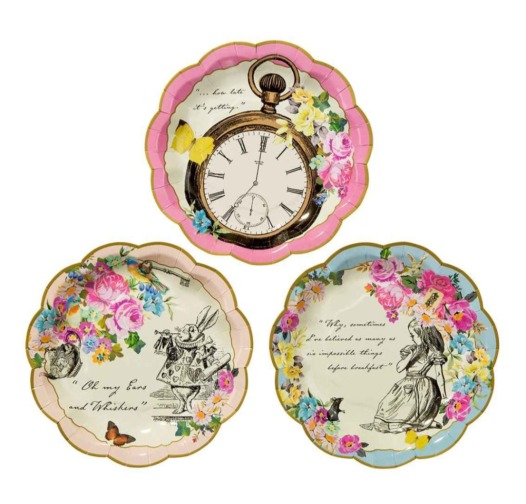 Alice in Wonderland Paper Plates