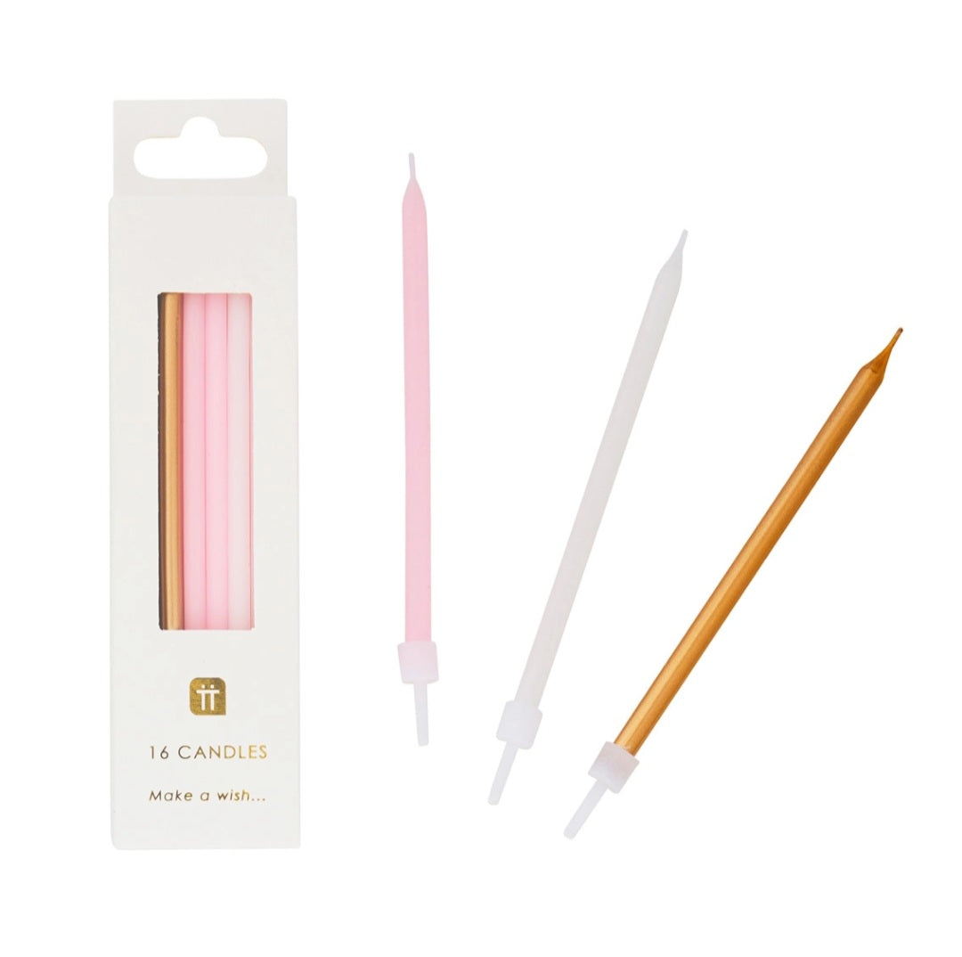 Long Pink Birthday Candles